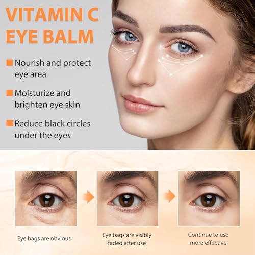 REATIFUL 2PCS Revive Glow Vitamin C Eye Balm, Reducing Dark Circle,Hydrating Eye Cream,Improve Dark Circles,Reduces Puffiness (2pcs)